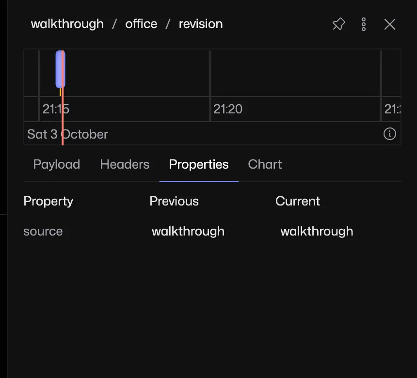 Properties tab showing the source user property